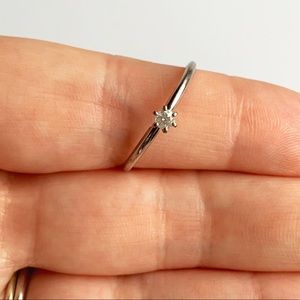 10k White Gold Diamond Engagement Ring - Band 9